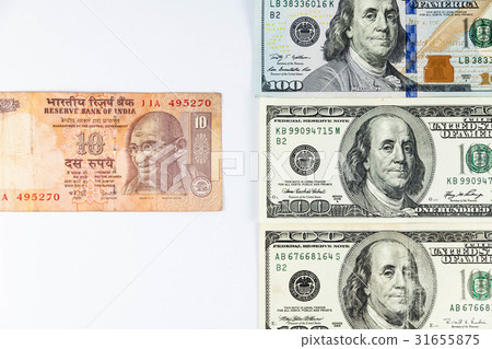 US Dollar and India Rupee exchange US Dollar and India Rupee exchange 31655875