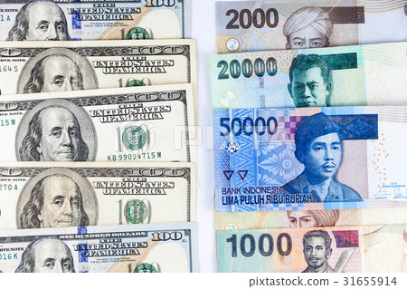US Dollar and Indonesia Rupiah exchange US Dollar and Indonesia Rupiah exchange 31655914
