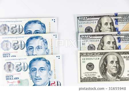US Dollar and Singapore Dollar exchange 31655948