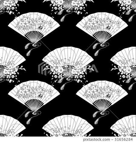 Fan with floral decoration Fan with floral decoration 31656284
