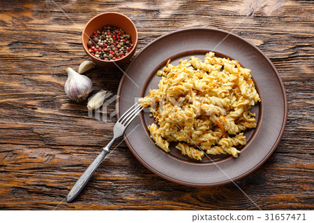 nautically pasta on the wooden background nautically pasta on the wooden background 31657471