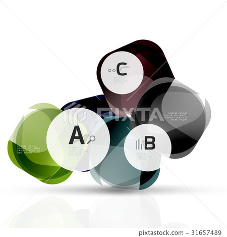 Squares on white with sample text 31657489