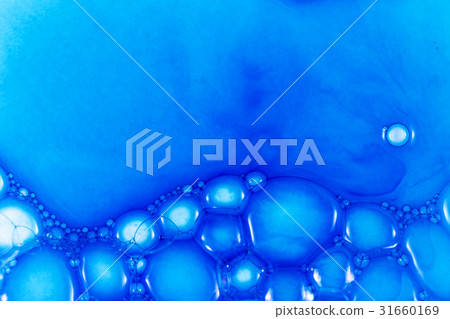 Air bubbles on the blue background. Air bubbles on the blue background. 31660169