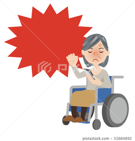 Senior female wheelchair 31660892