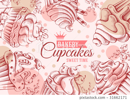 Cupcakes background Cupcakes background 31662171