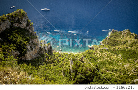 View on the sea from Mount Solaro on Capri Island in Italy 31662213