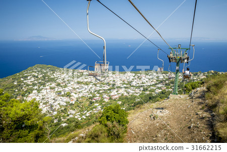 Chairlift to Mount Solaro from Anacapri town, Capri Island, Ital 31662215