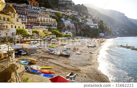 Amalfi Coast - Beach in Positano town, Italy Amalfi Coast - Beach in Positano town, Italy 31662221