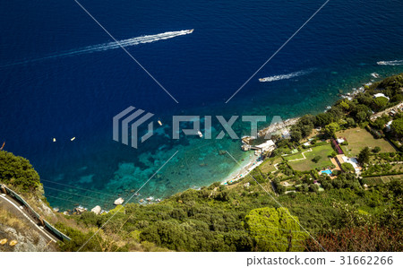 Aerial photo of Capri island in Italy 31662266