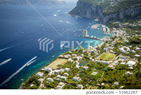 Aerial photo of Capri island in Italy 31662267