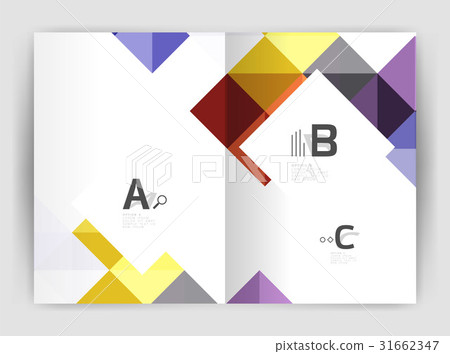 Vector square leaflet, business a4 print template 31662347