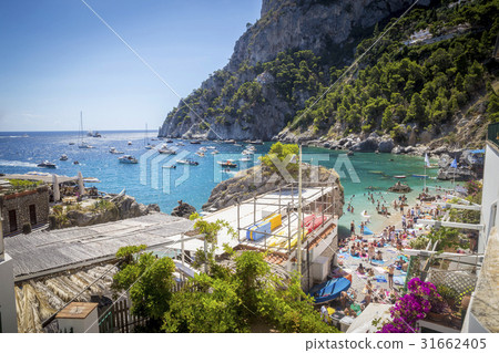 Marina Piccola beach on Capri Island in Italy 31662405