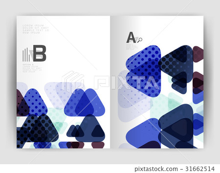 Vector triangle business annual report cover print - Stock Illustration ...