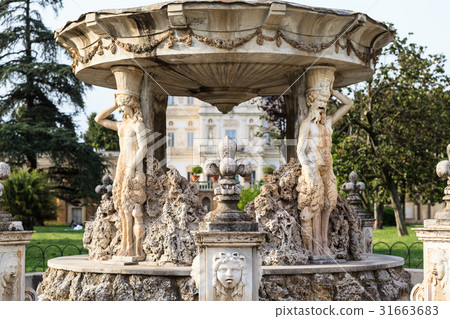 Fragment of Fontain Bernini named Cochlea in Villa Fragment of Fontain Bernini named Cochlea in Villa 31663683