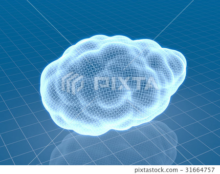 雲彩圖像藍色背景反射 31664757