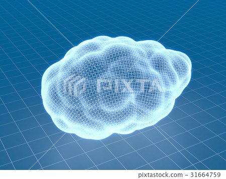 Cloud image Blue background 31664759