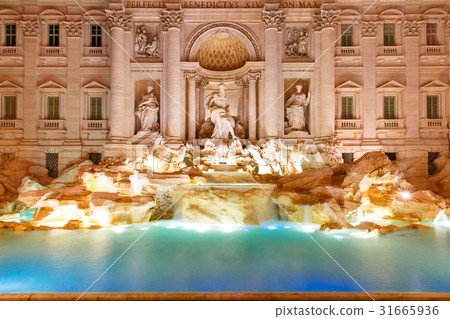 Trevi Fountain or Fontana di Trevi in Rome, Italy 31665936