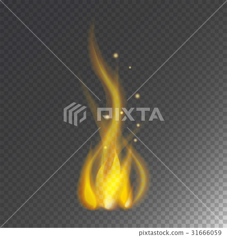 Fire flame hot burn vector icon warm danger and 31666059