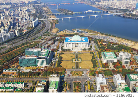 National Assembly Building, Seonyudo Park, Yanghwa Bridge, Tangsan Bridge, Han River Municipal Park, Yeouido, Yeongdeungpo-gu, Han River, Seoul 31669023