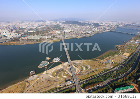 Seolleong Island, Banpo Bridge, Olympic Boulevard, Han River Public Park, Seocho-gu, Han River, Seoul Seolleong Island, Banpo Bridge, Olympic Boulevard, Han River Public Park, Seocho-gu, Han River, Seoul 31669112