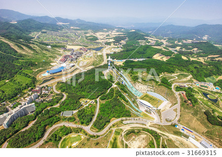 滑雪跳台，Alpensia，Troun鄉村俱樂部，Daegwallyeong，平昌郡，江原道 31669315