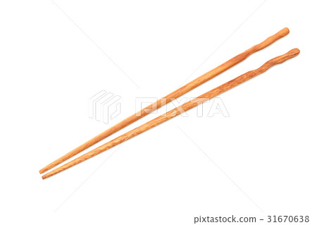 Wooden chopsticks on white background. Wooden chopsticks on white background. 31670638