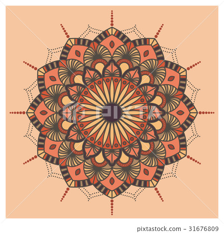 Vintage colorful Mandala with floral ornament 31676809