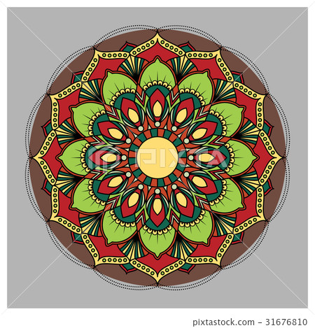 Vintage colorful Mandala with floral ornament 31676810