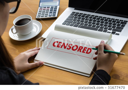 CENSORED Businessman at work. Close-up of working CENSORED Businessman at work. Close-up of working 31677470