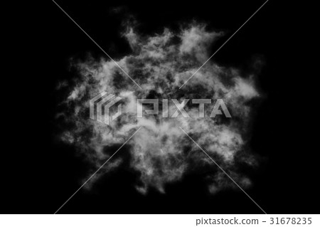 Textured cloud,isolated on black background 31678235
