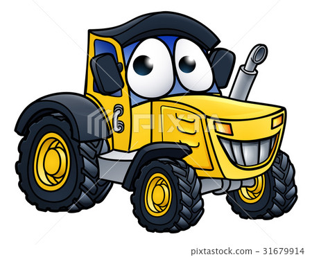 Cartoon Farm Tractor Character Cartoon Farm Tractor Character 31679914