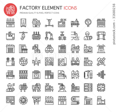 Factory Elements -插圖素材 [31680238] - PIXTA圖庫