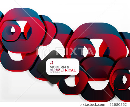 Geometric abstract background, cut chain shapes or 31680262