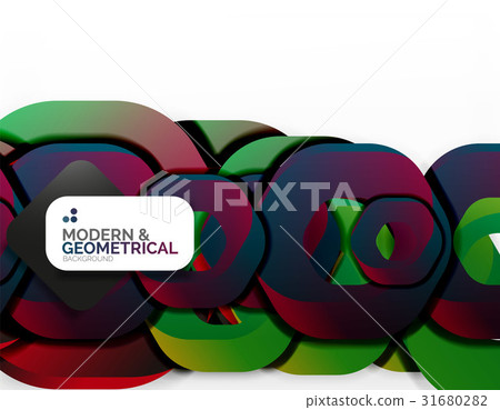 Geometric abstract background, cut chain shapes or Geometric abstract background, cut chain shapes or 31680282