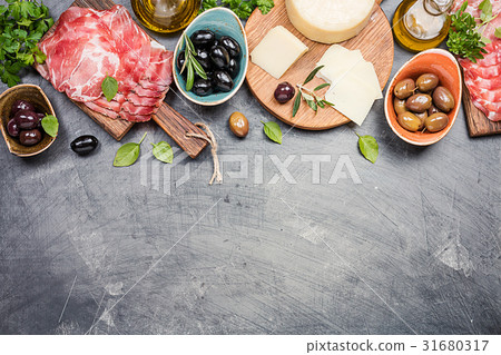 Typical italian antipasto 31680317