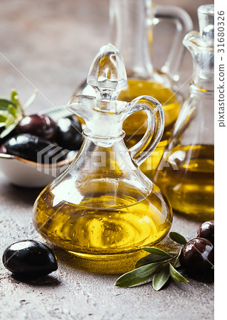 Olive oil and olive branch Olive oil and olive branch 31680326