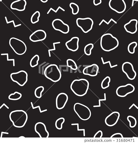 Organic seamless pattern in the style of Memphis 31680471