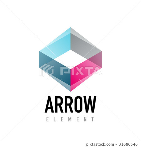 Vector arrow geometric design logo 31680546