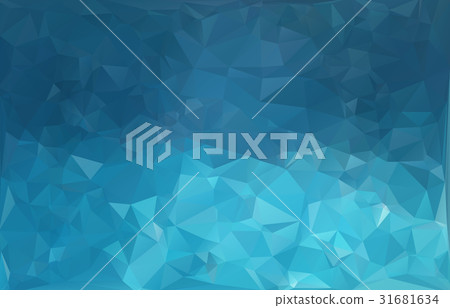 Blue White Polygonal Mosaic Background 31681634