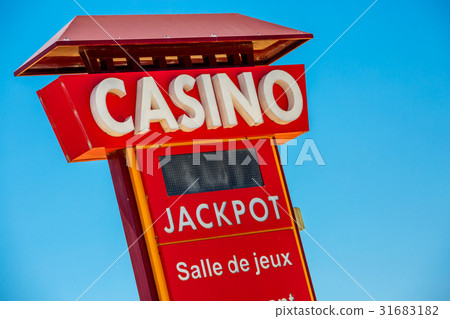 Casino sign on blue sky background 31683182