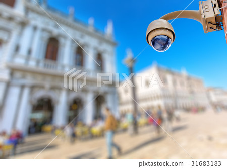 CCTV camera with touristic site onbackground 31683183