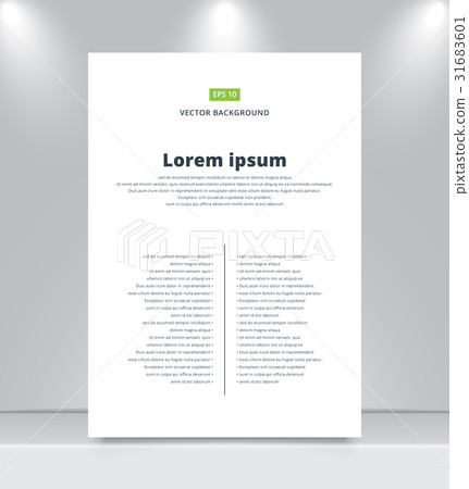 blank paper template on shelf with spotlights 31683601