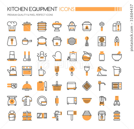 Kitchen Equipment Icons  31684437