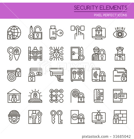 Security Elements - Stock Illustration [31685042] - PIXTA