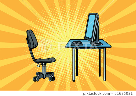 computer workstation and chair 31685081