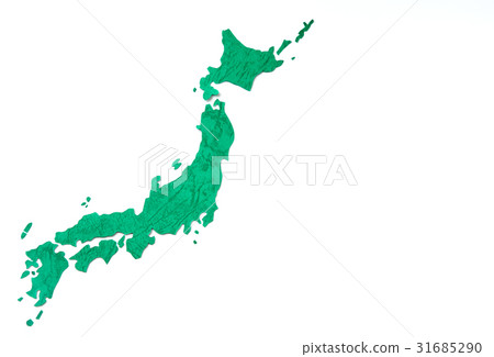 日本地圖日本群島切割繪畫 31685290