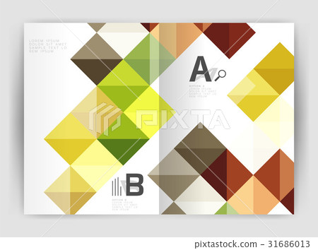 Vector square leaflet, business a4 print template 31686013