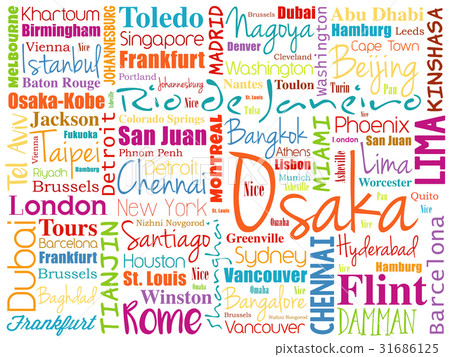 Cities in the World related word cloud Cities in the World related word cloud 31686125