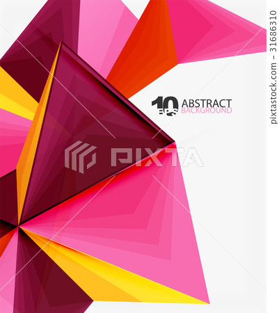 3d triangle polygonal abstract vector 31686310
