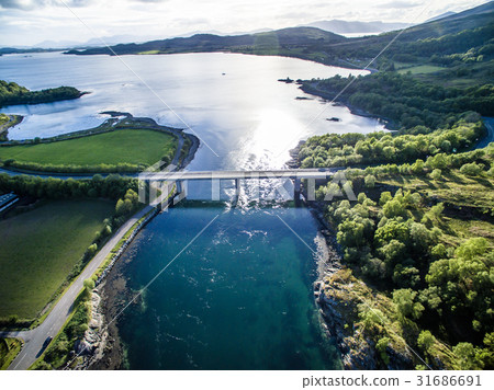 Aerial view of Loch Creran by the Loch Creran 31686691
